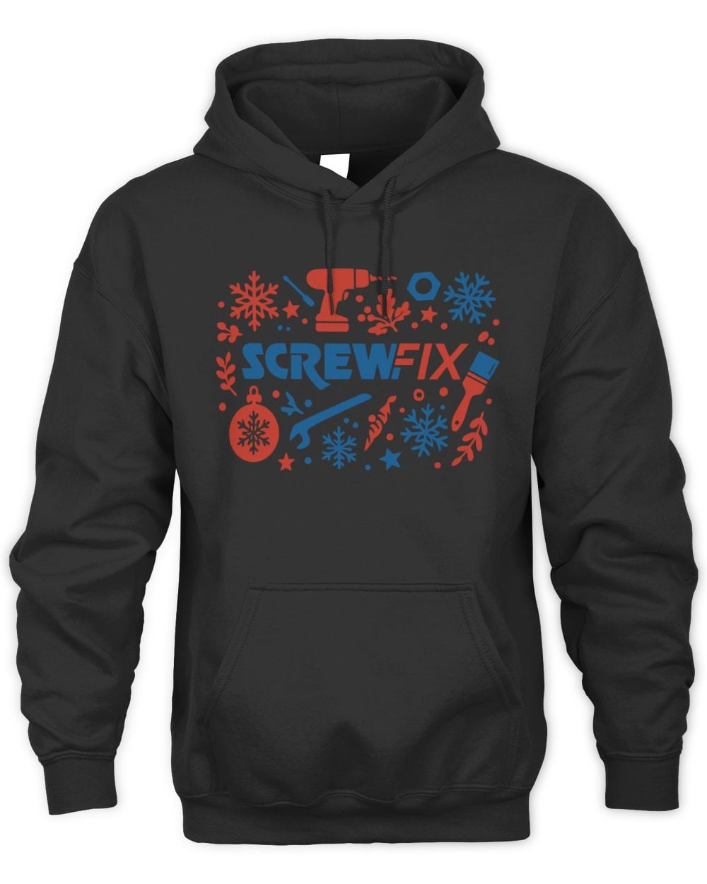 Spoofy Screwfix Christmas Hoodie Black