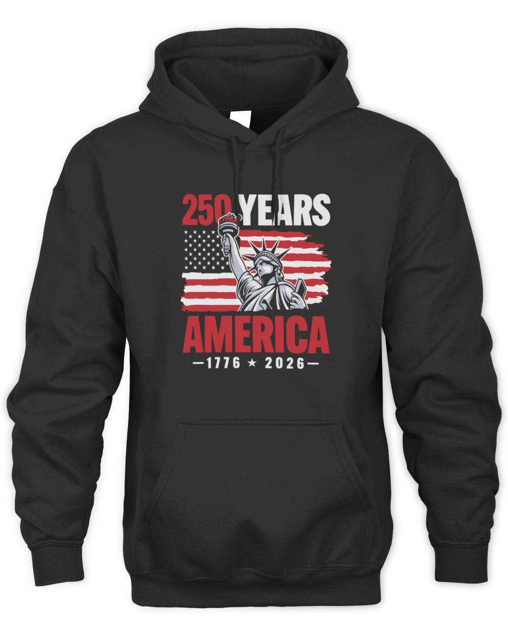 Black 250 Years Statue Of Liberty Hoodie Sweatshirt