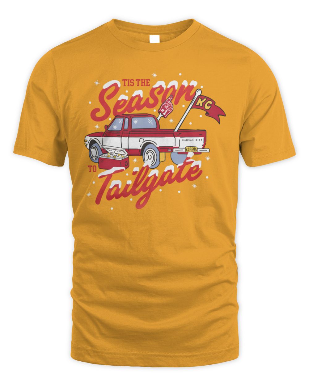 Charlie Hustle Shop Tis The Season To Tailgate Gold Tee