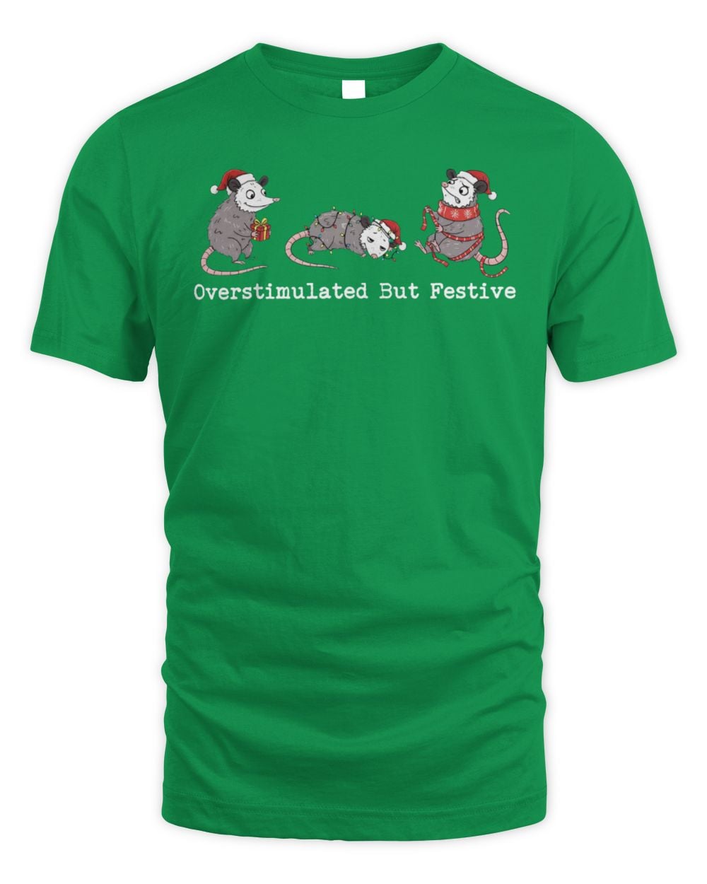 Overstimulated But Festive Opossum Nurse T-Shirt