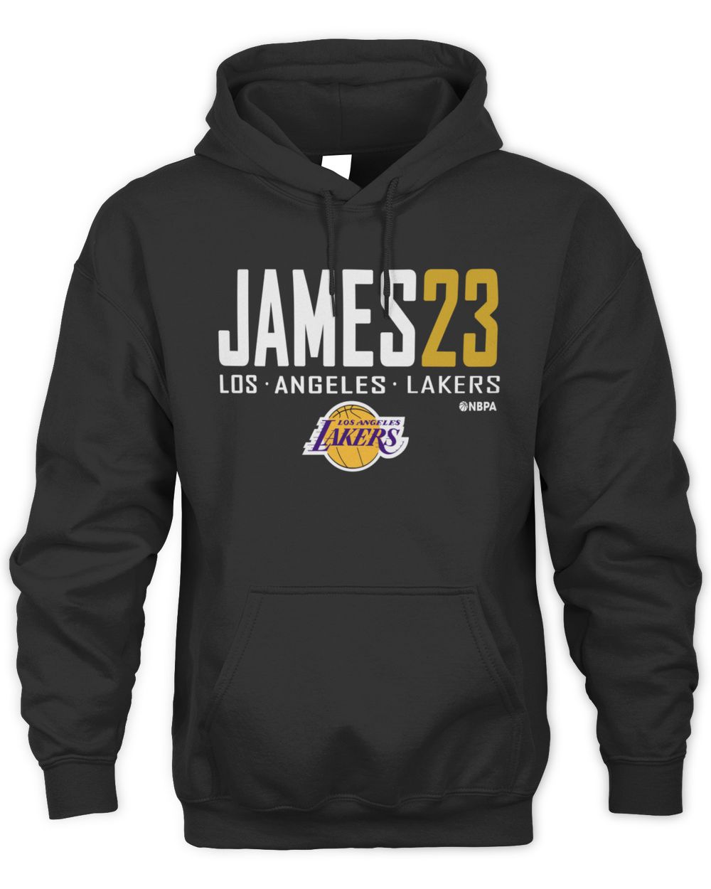 Men's 500 Level LeBron James Black Los Angeles Lakers Elite Hoodie Sweatshirt