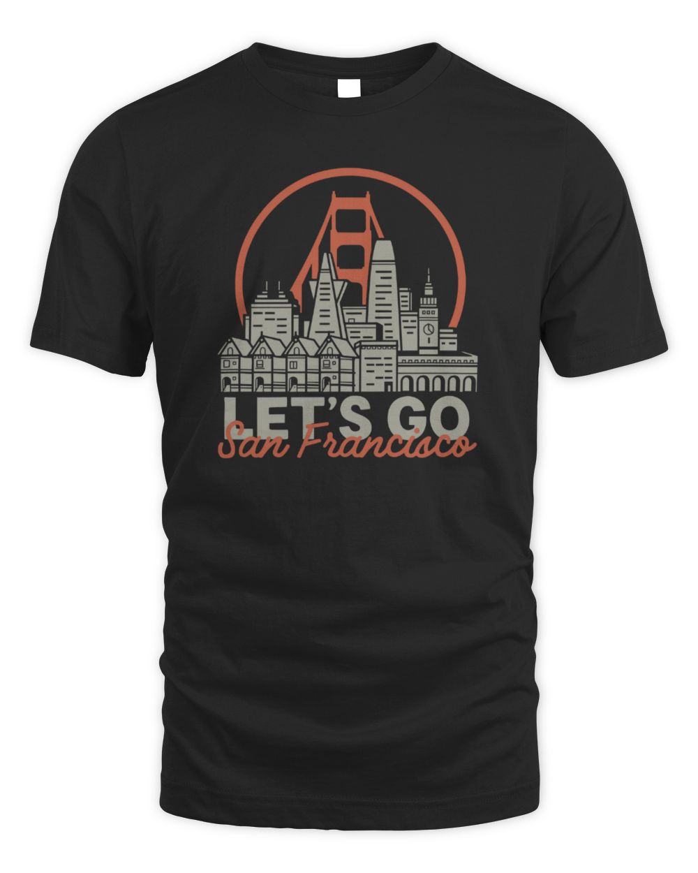 San Franpsycho Let's Go San Francisco Tee Black