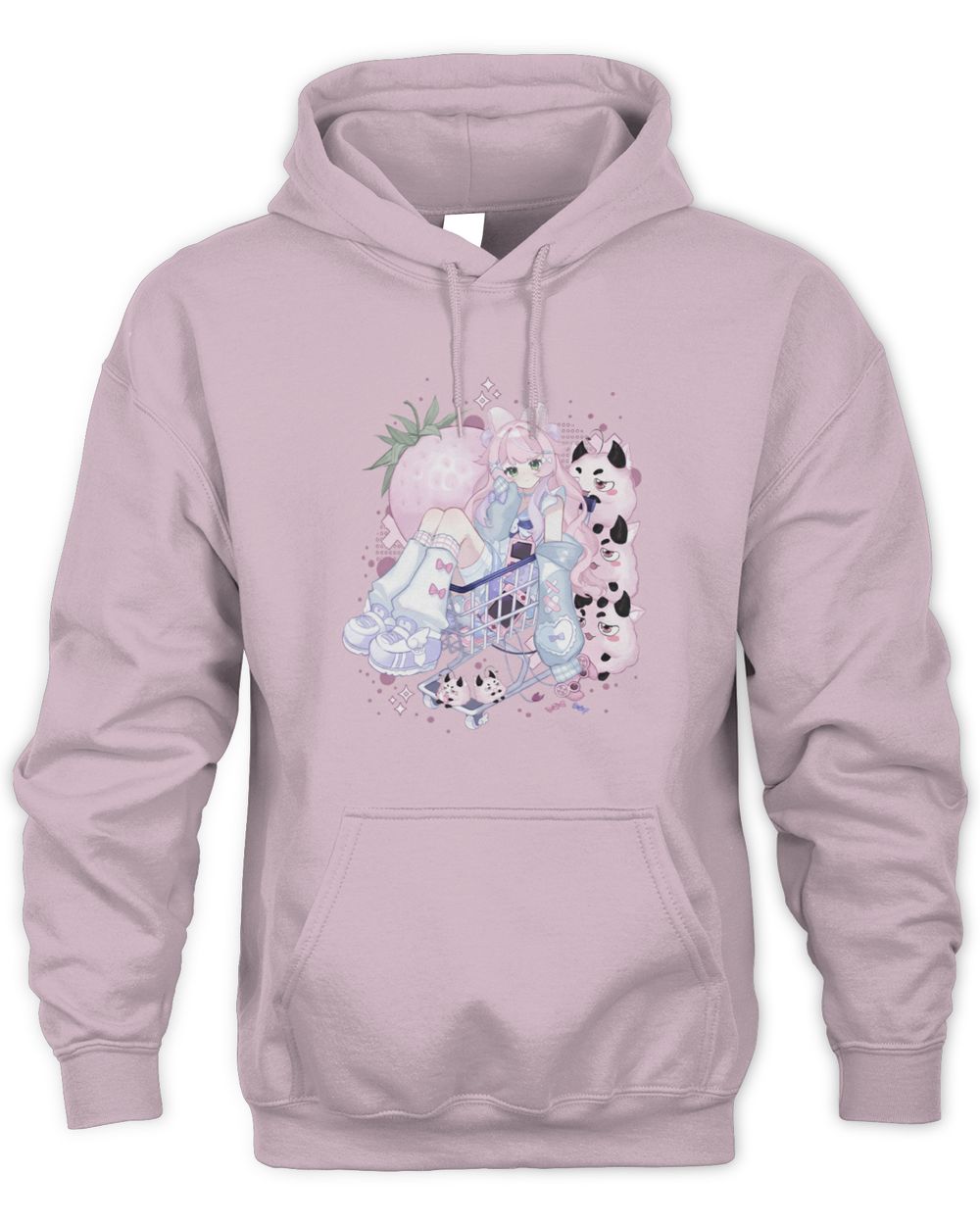 Lunitooony Pink Hoodie Sweatshirt