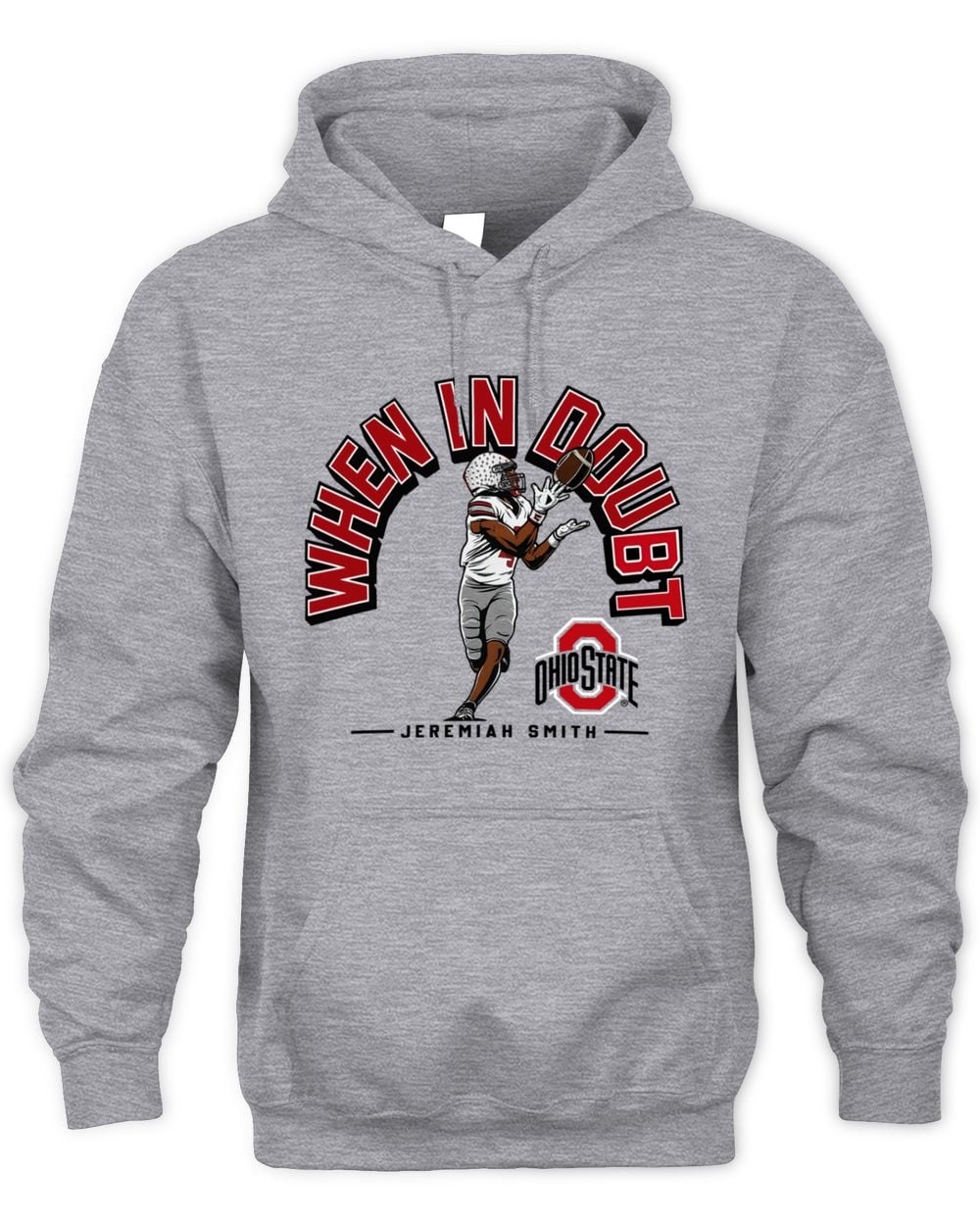Jeremiah Smith Ohio State Buckeyes Grey When In Doubt Hoodie