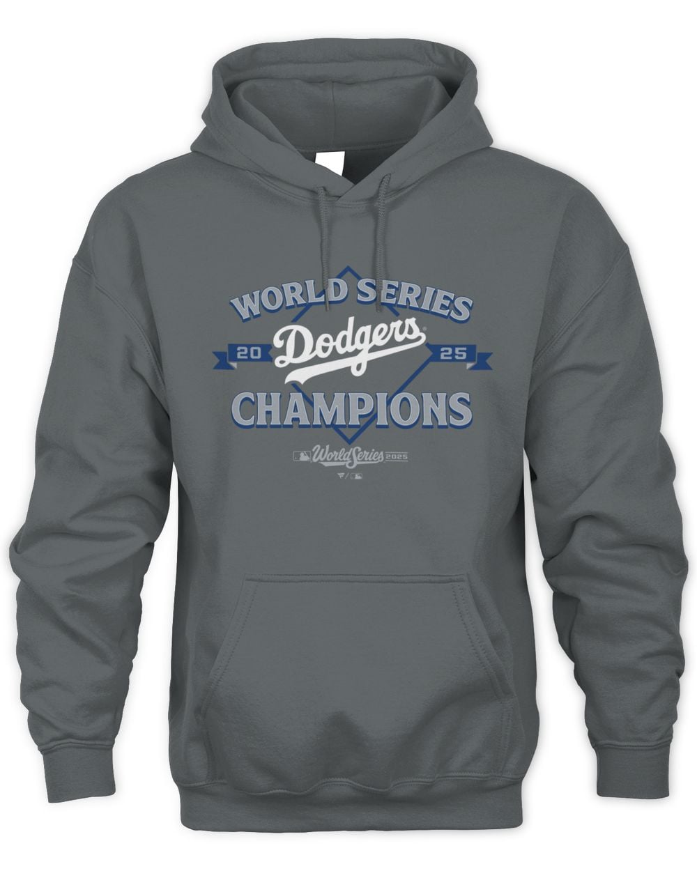 Men's Charcoal Los Angeles Dodgers 2025 World Series Champions Franchise Hoodie Sweatshirt