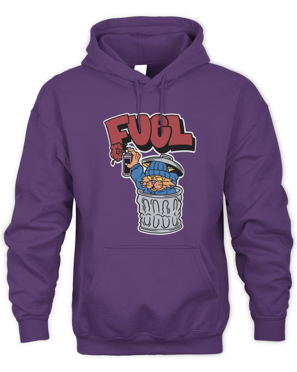 Fuel Purple Slim Fit Hero Crew Hoodie