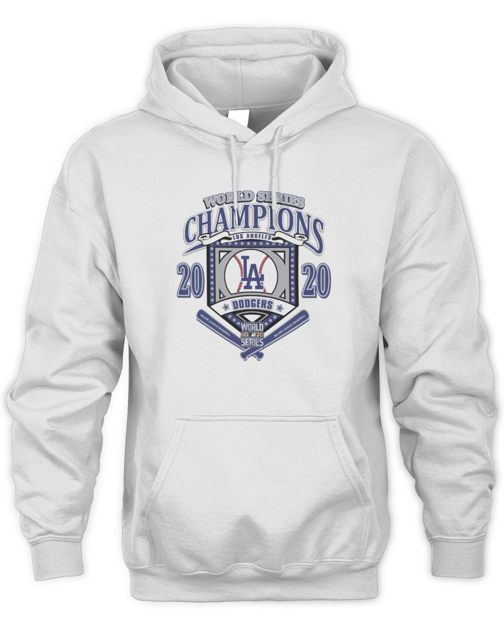 Men's White Los Angeles Dodgers Cooperstown Collection World Series Champions Hoodie Sweatshirt