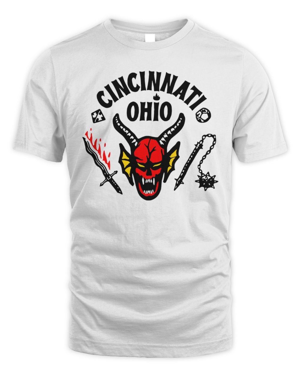 Cincy Shirts Shop Cincinnati Hellfire T-Shirt White