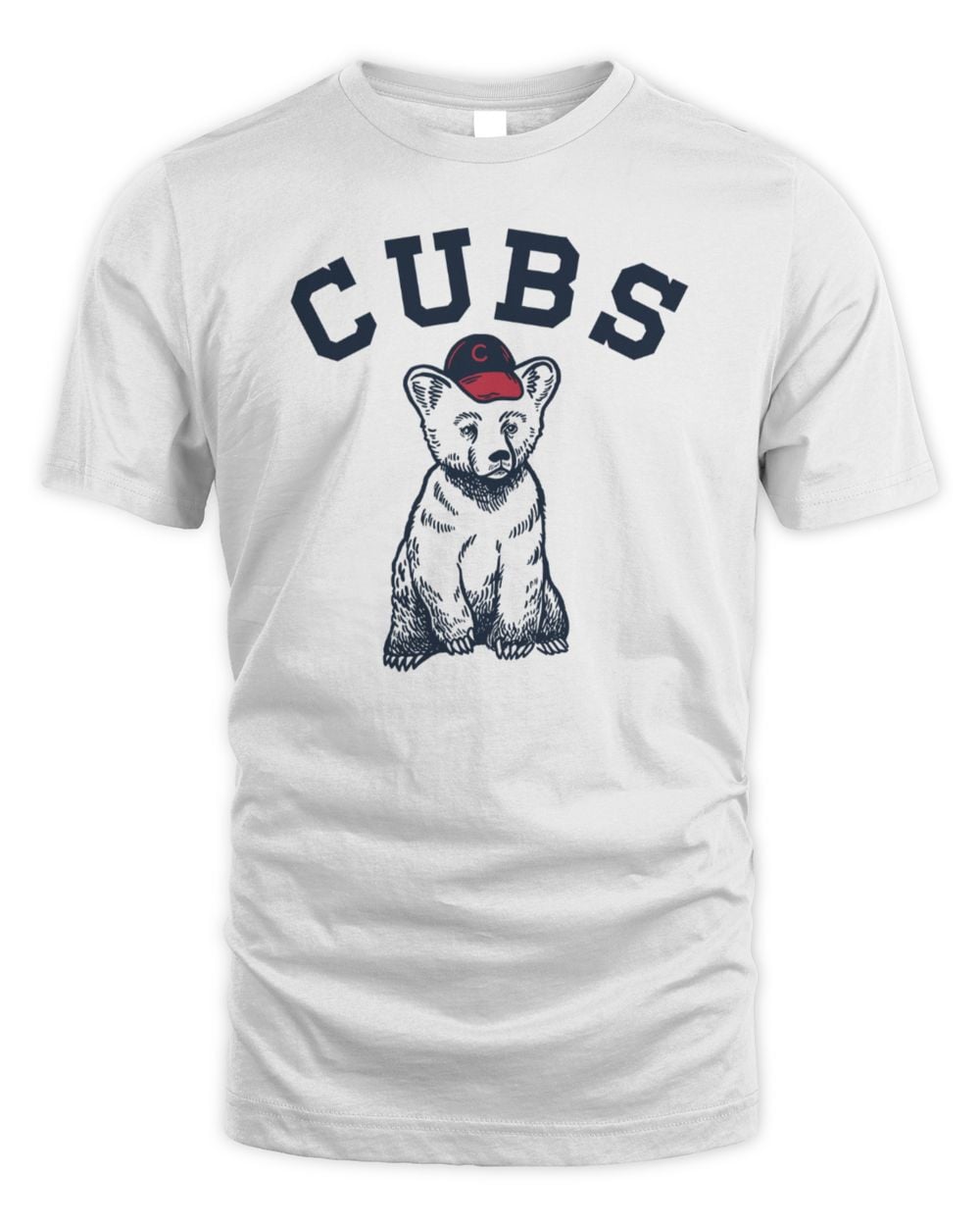 Homage Chicago Cubs Ash Sitting Bear Short Sleeve T Shirt