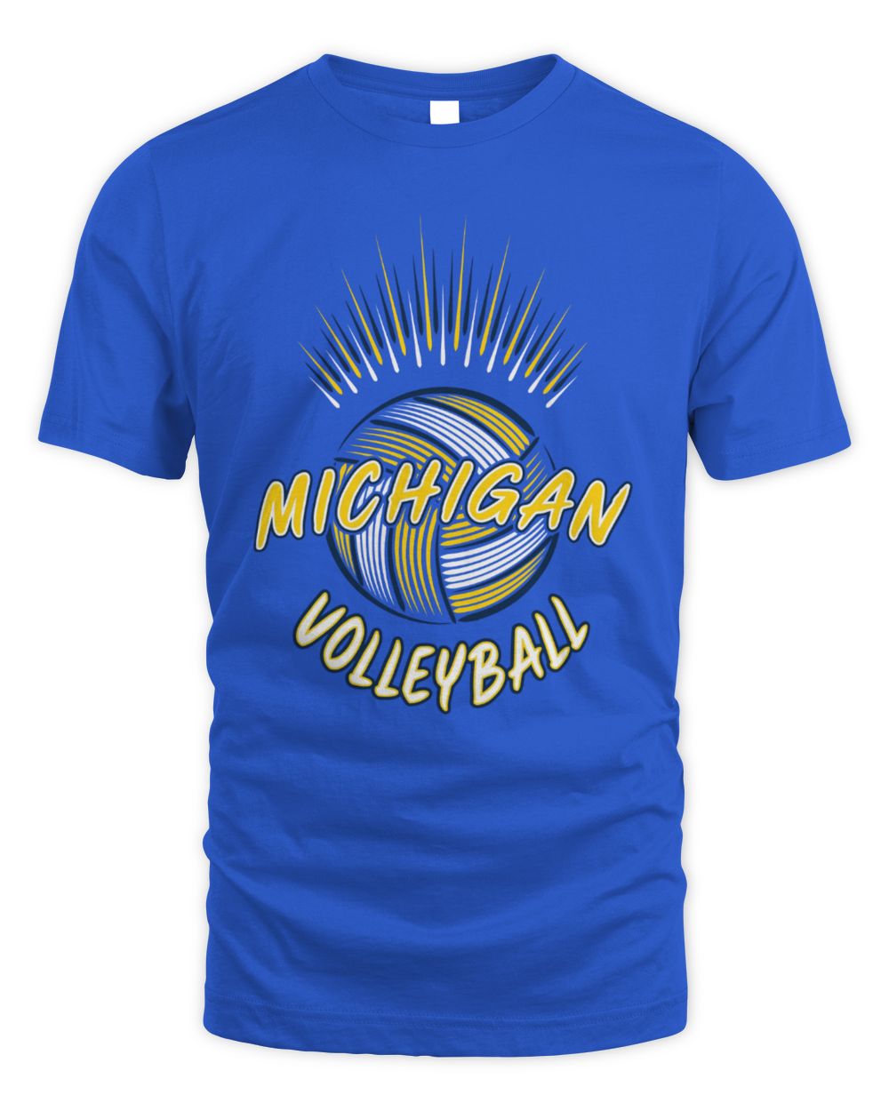 Michigan Volleyball Spike Royal T-Shirt