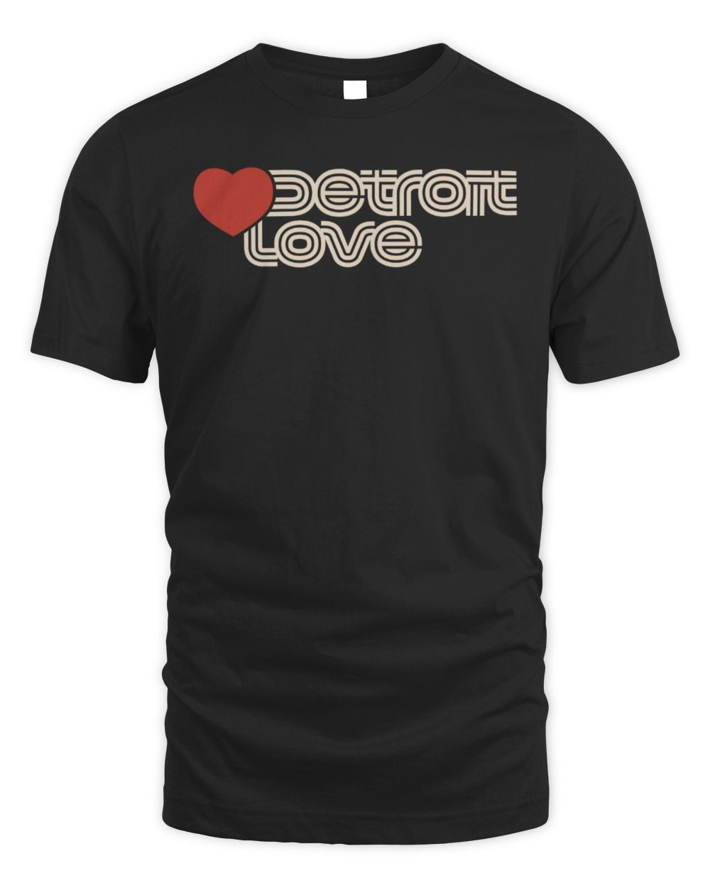 Sporty Detroit Love Unisex T-Shirt Black