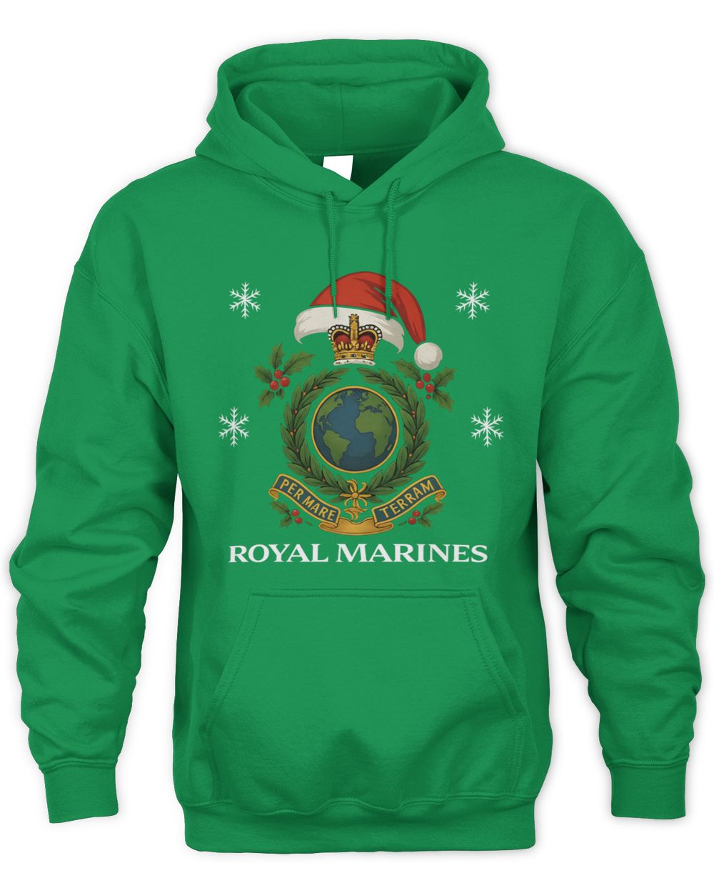 Green Royal Marines Christmas Hoodie Sweatshirt