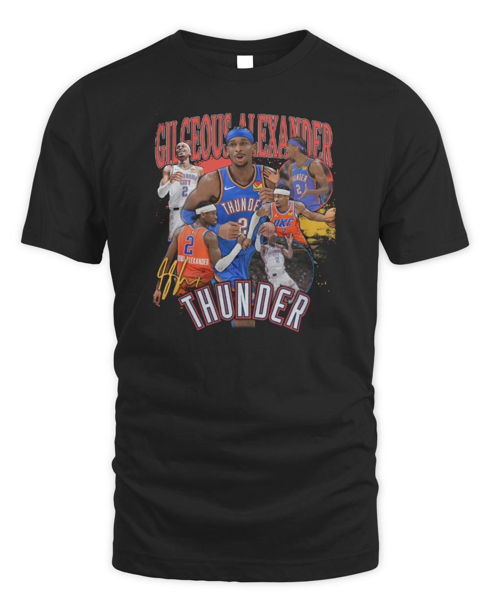 Shai Gilgeous-Alexander Oklahoma City Thunder Black Crossroads Player T Shirt