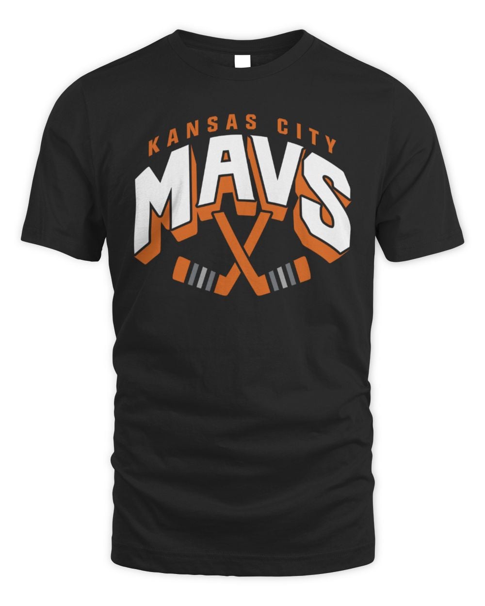 Charlie Hustle Shop Kansas City Mavs Hockey Black T-Shirts