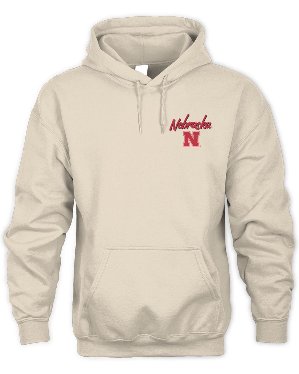 Men's Nebraska Huskers Hand-Drawn Campus Stack Hoodie Sweatshirt