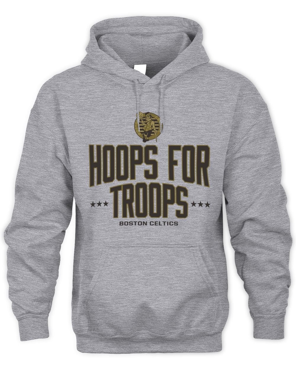 Men's Gray Boston Celtics Hoops For Troops Hoodie Sweatshirt