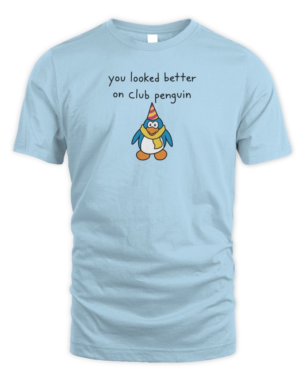 Sinjin Drowning You Looked Better On Club Penguin Tee Shirt