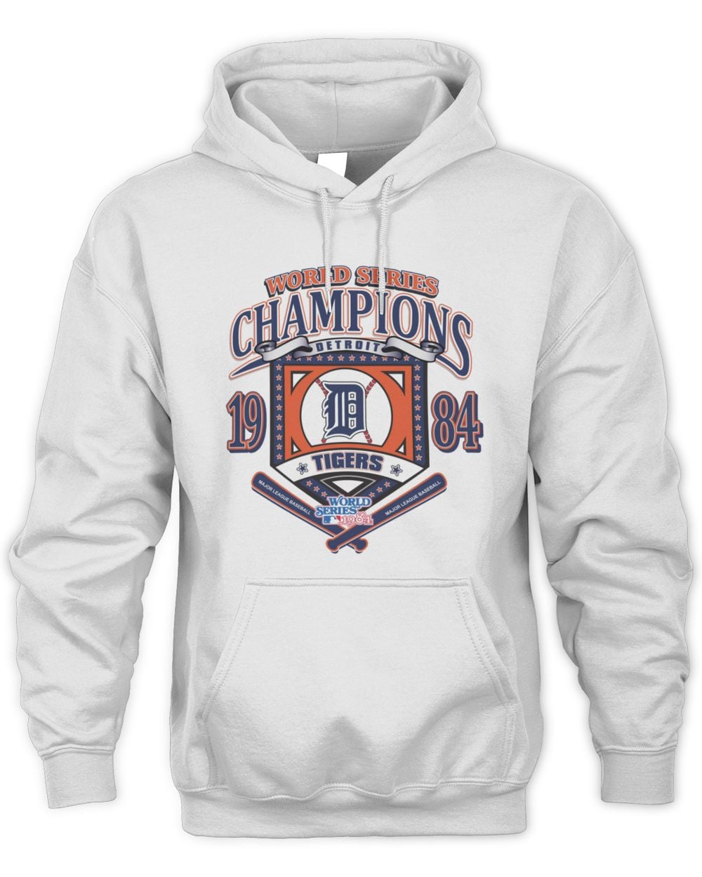 Men's White Detroit Tigers Cooperstown Collection World Series Champions Hoodie Sweatshirt