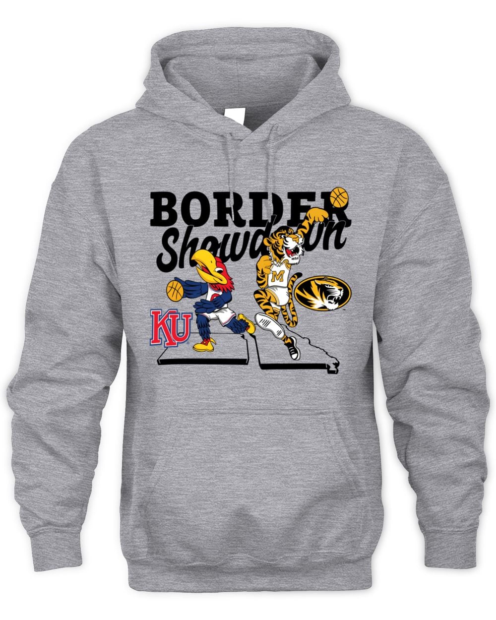 Charlie Hustle Shop Basketball Border Showdown KU Mizzou Official Hoodie