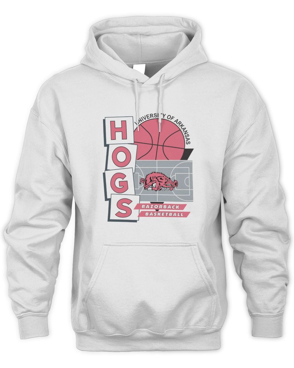 University Of Arkansas Faded Court Hoodie Sweatshirt