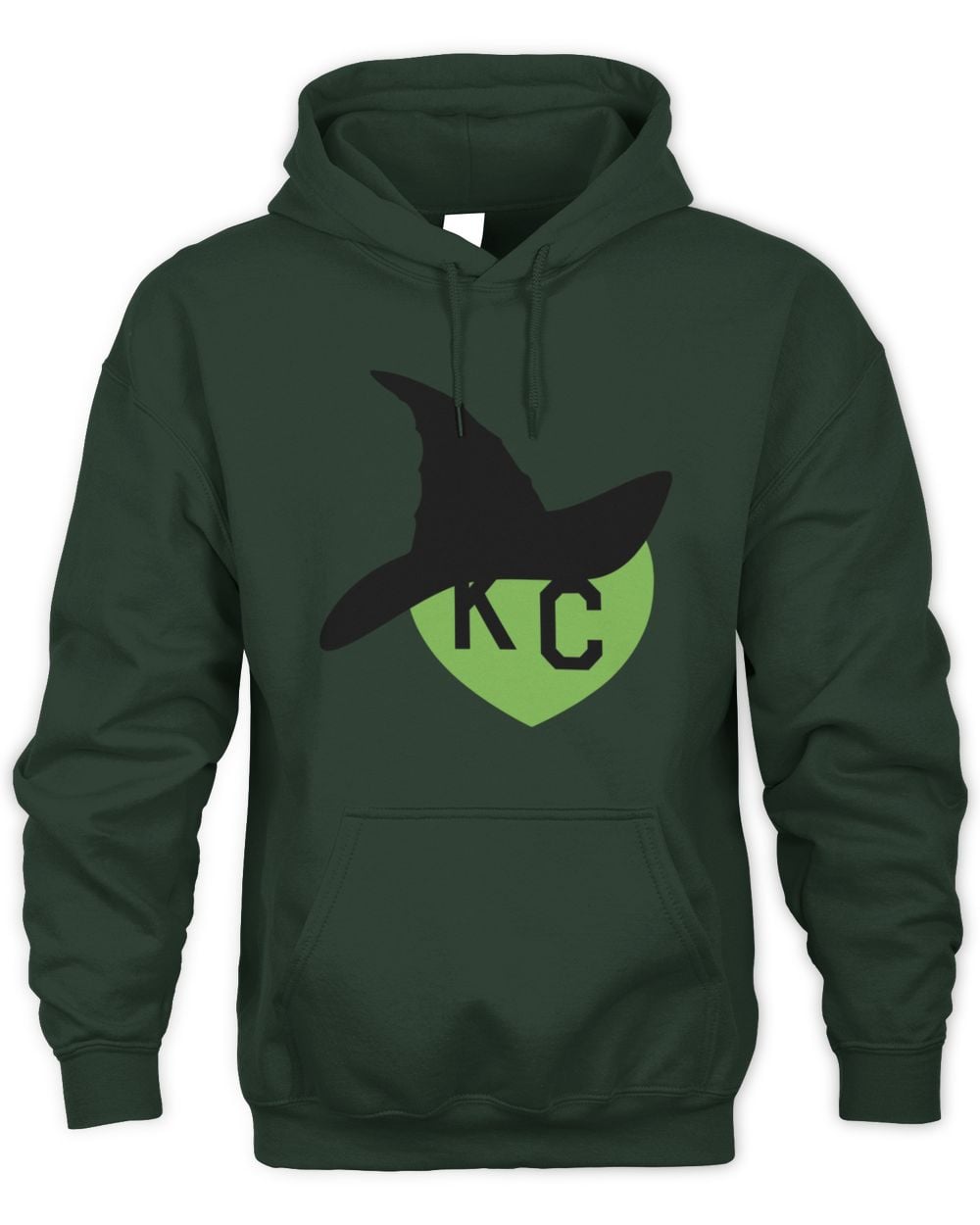 Charlie Hustle Shop Bad Witch KC Heart Green Hoodie Sweatshirt