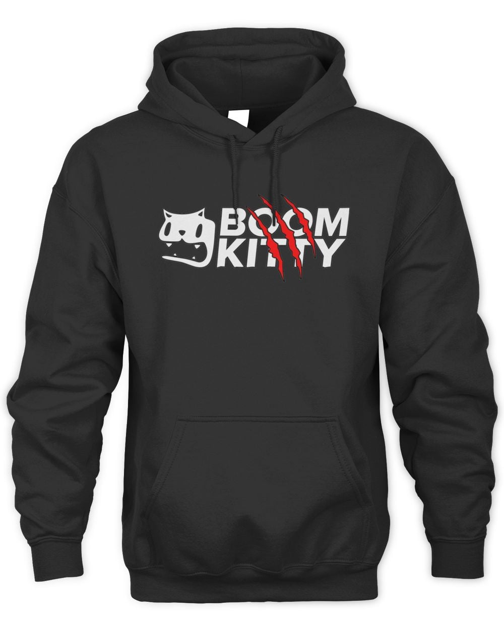 Boom Kitty Merch Clawed Black Hoodie