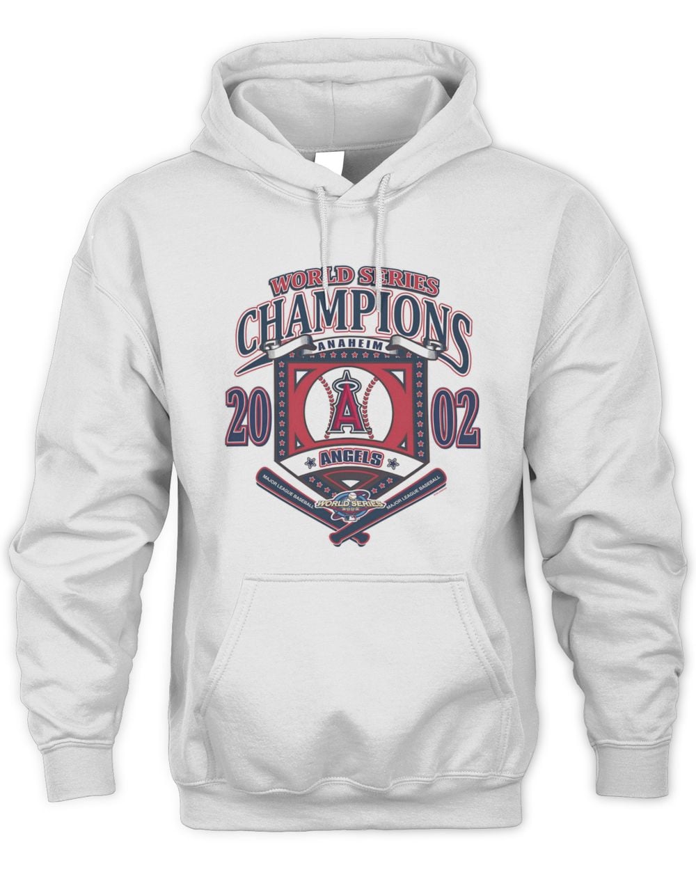 Men's White Anaheim Angels Cooperstown Collection World Series Champions Hoodie Sweatshirt