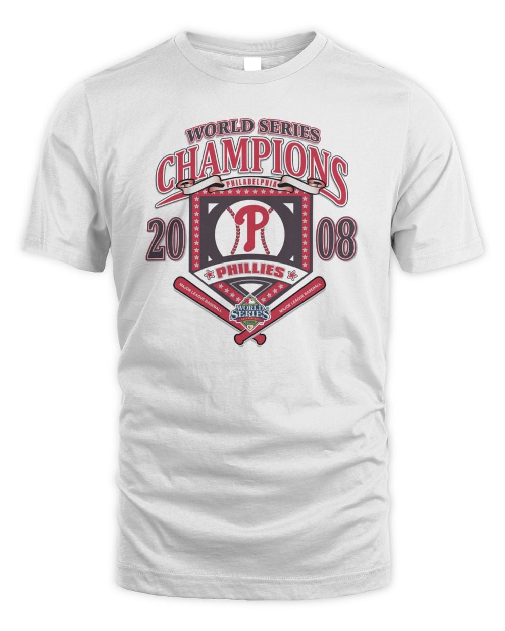 Men's White Philadelphia Phillies Cooperstown Collection World Series Champions T-Shirt