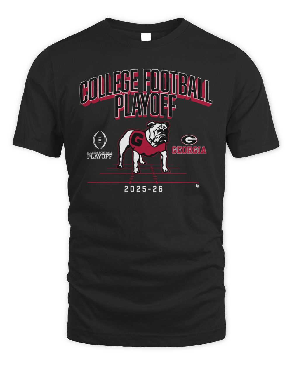Georgia Bulldogs Football 2025 CFP Mascot T-Shirt