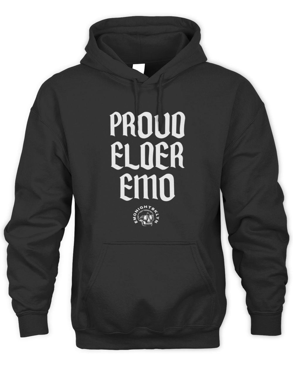 Emo Night Brooklyn Merch Proud Elder Emo Hoodie Black