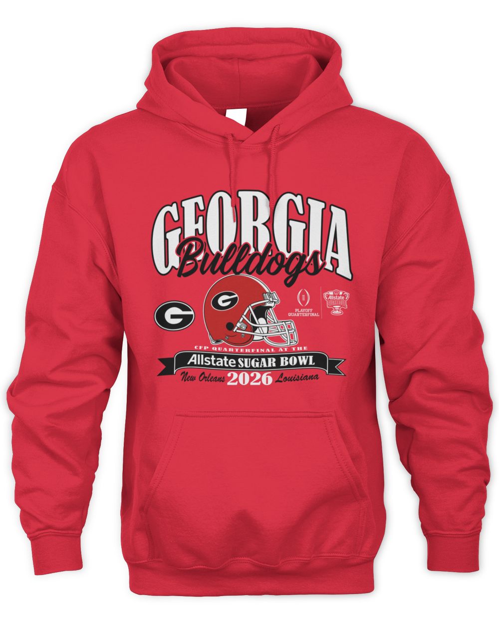 Blue 84 Red Georgia Bulldogs College Football Playoff 2026 Sugar Bowl Hoodie Sweatshirt
