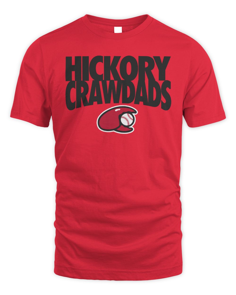 Hickory Crawdads Weathered Red T-Shirt