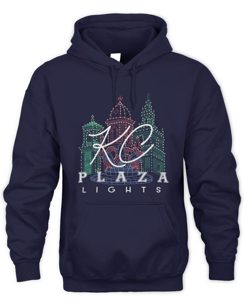 Charlie Hustle Shop KC Plaza Lights 2025 Navy Hoodie Sweatshirt