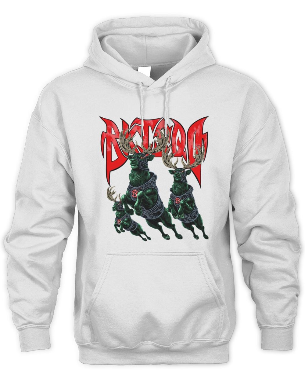Bucketsquad Game Deer White Hoodie Sweatshirt