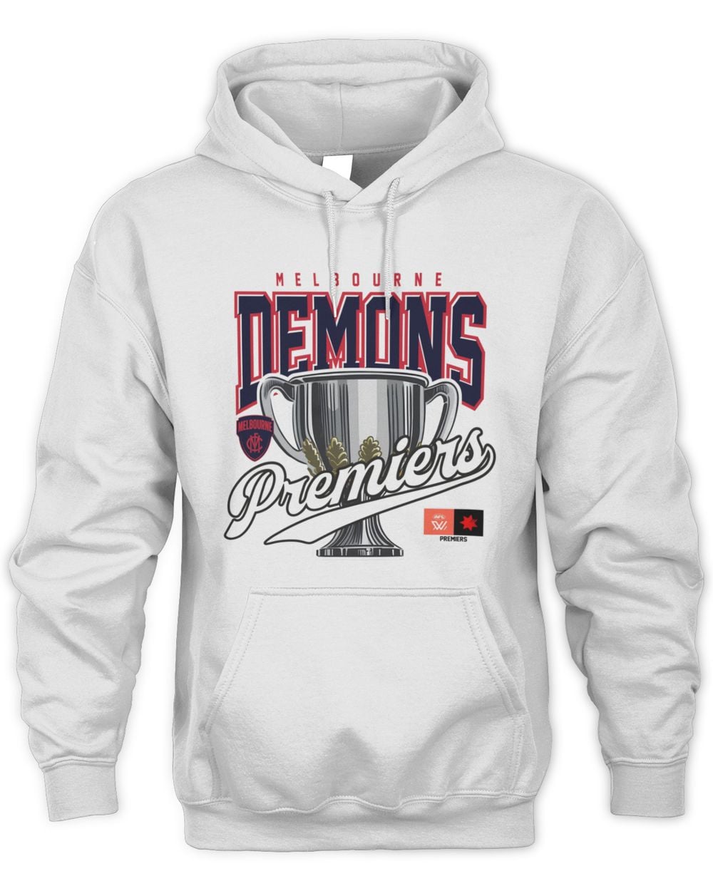 Melbourne Demons AFLW S7 Premiers Hoodie White