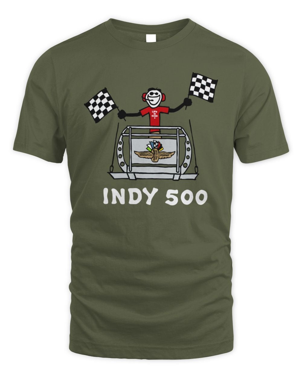 Indy 500 Life Is Good Victory Lap T-Shirt