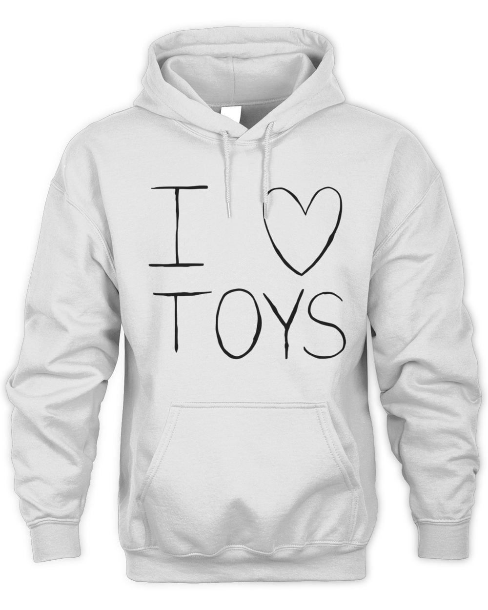 Pro Wrestling Tees I Love Toys White Hoodie Sweatshirt