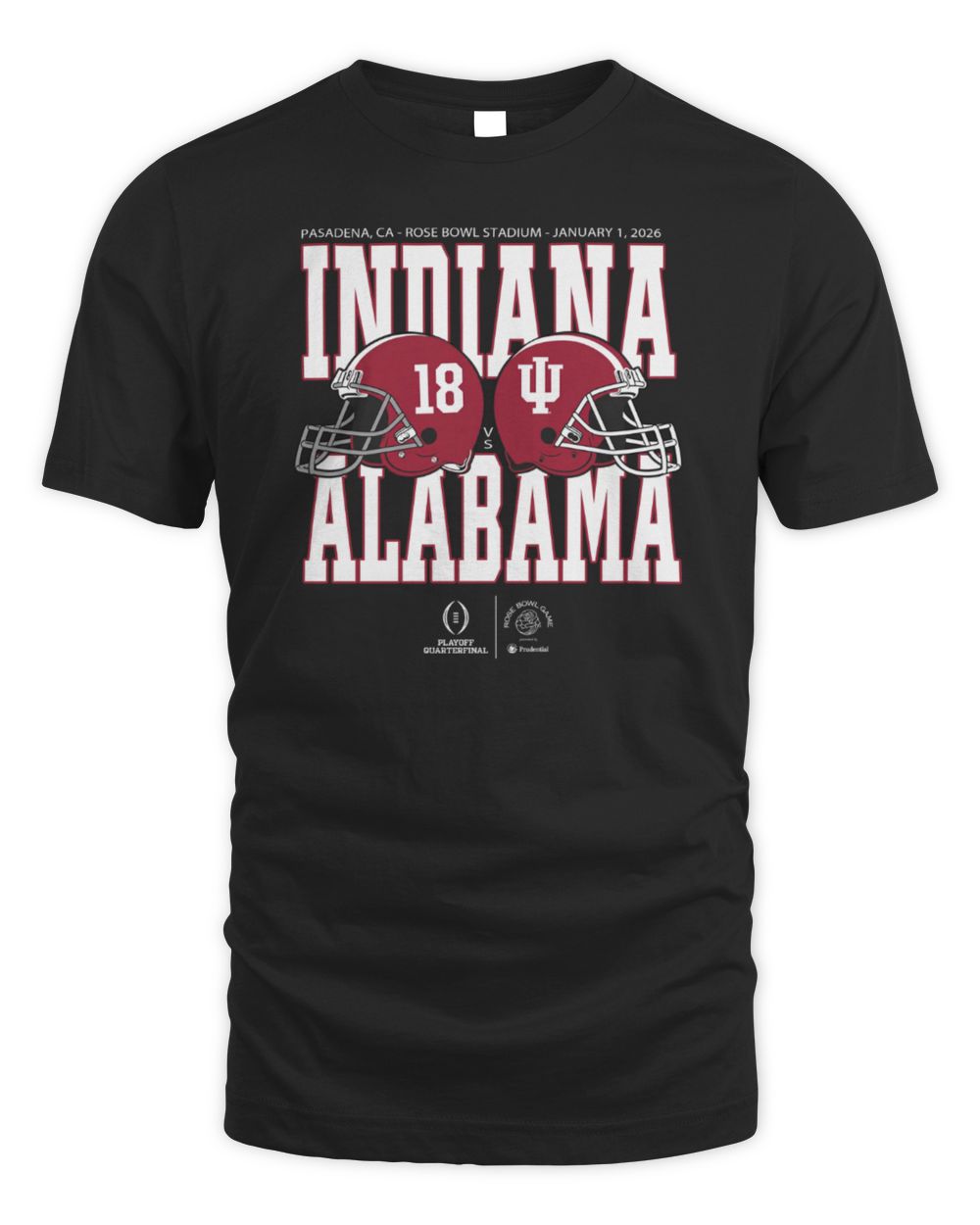 Rose Bowl Game 2026 Alabama vs Indiana Helmet Matchup Tshirt