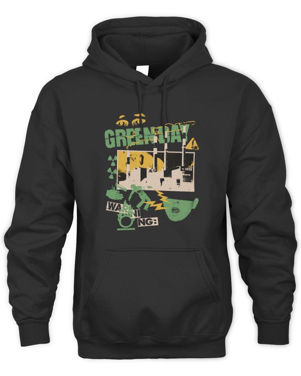 Green Day Merch Power Plant Hoodie Sweatshirt