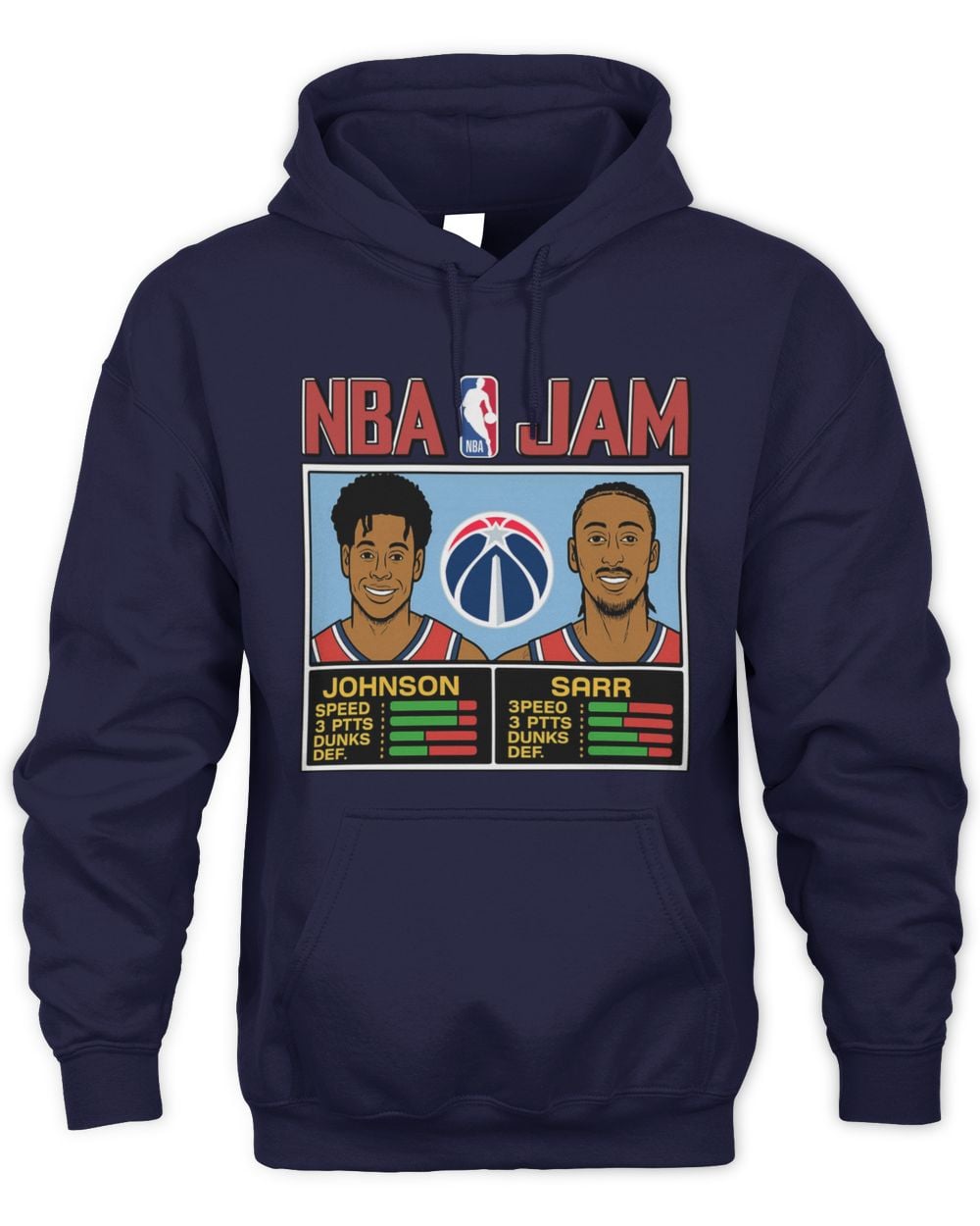 NBA Jam Wizards Johnson And Sarr Hoodie Sweatshirt