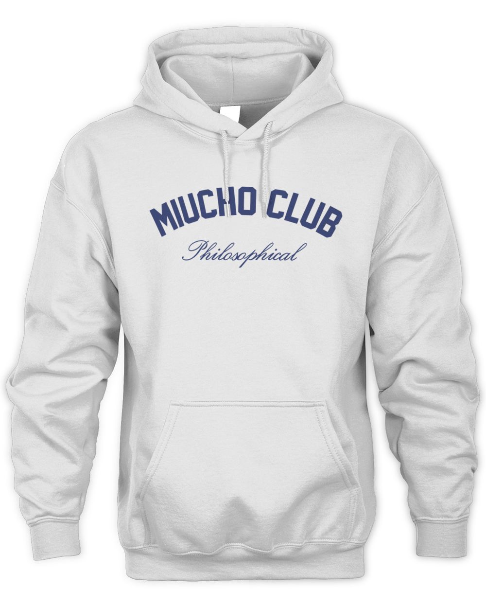Miucho Club Philosophical White Hoodie Sweatshirt