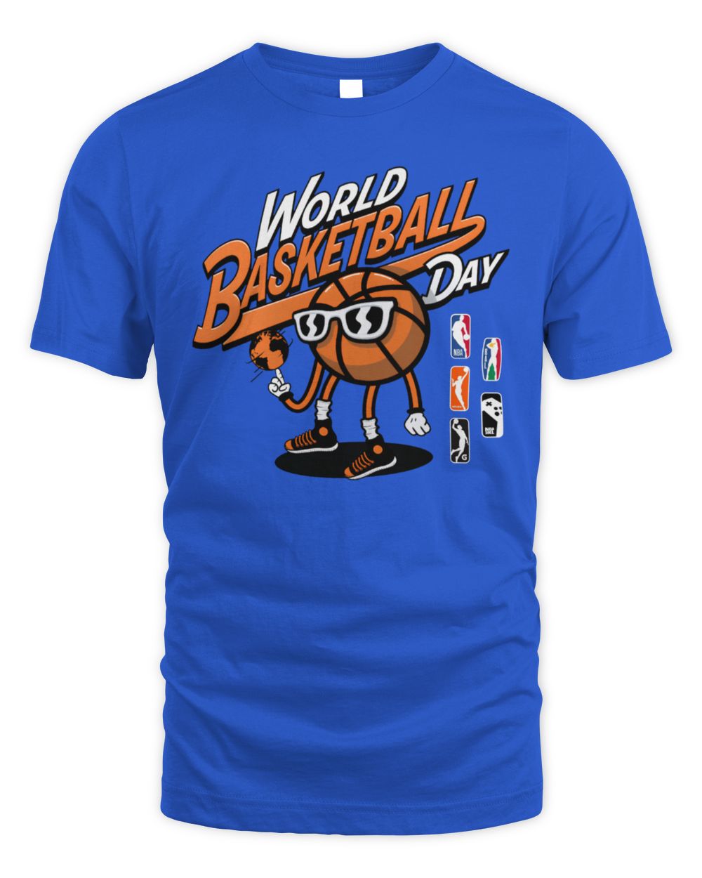 Men's Royal NBA World Basketball Day T-Shirt