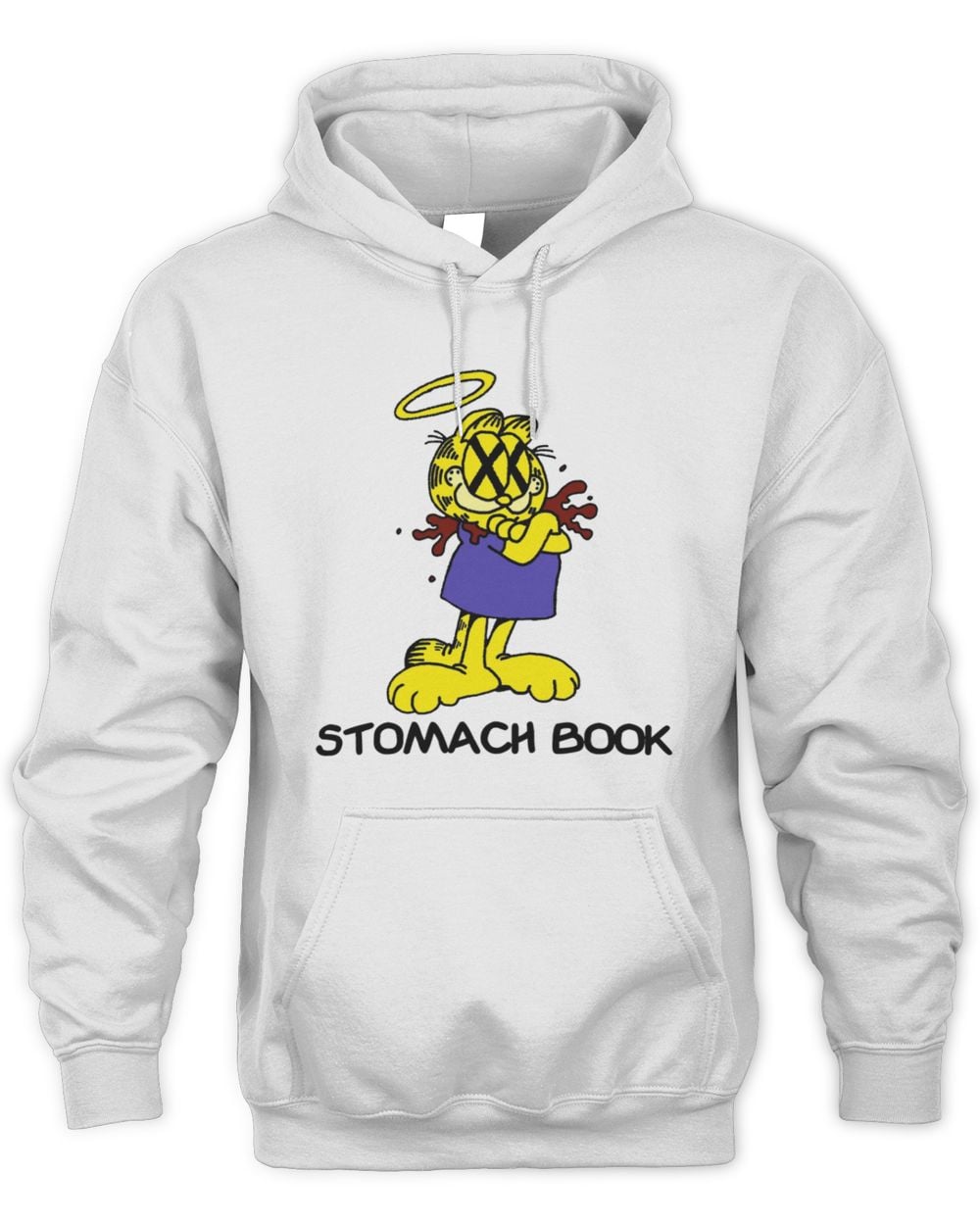 Stomach Book Merch Lasagna White Hoodie Sweatshirt