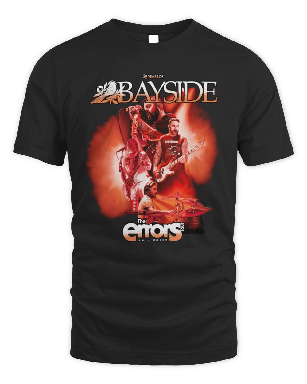 Bayside Errors Tour 2025 Black T-Shirt