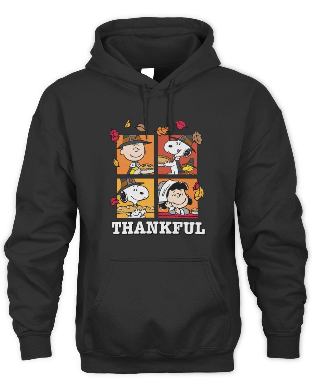 Peanuts Snoopy Charlie Brown Lucy Thankful Hoodie Sweatshirt