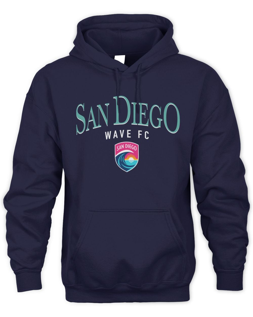 Men's 500 Level Navy San Diego Wave FC Team Arch Name Graphic Hoodie Sweatshirt