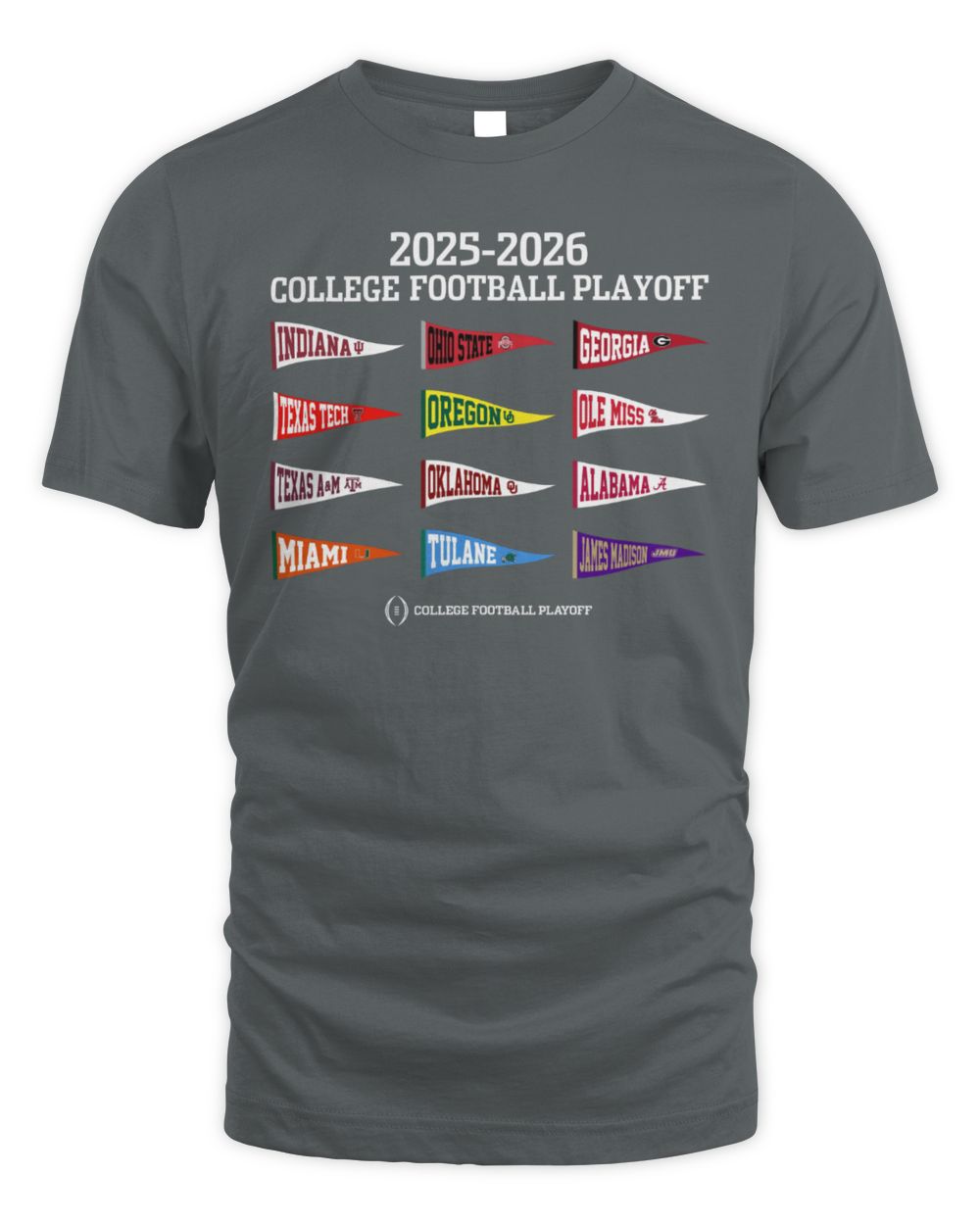 College Football Playoff 2025-26 12 Team Pennant Tshirt