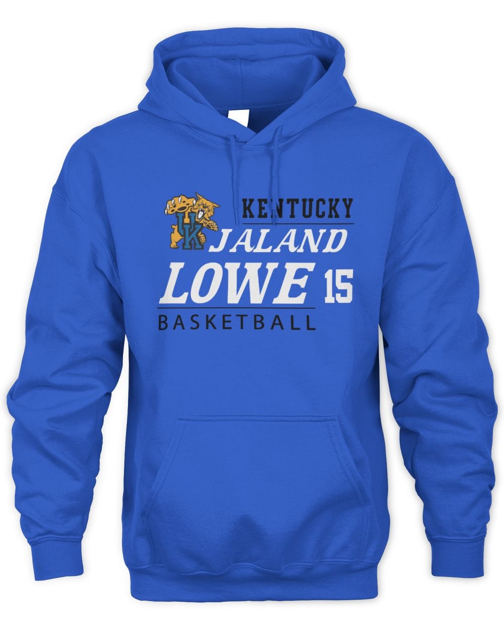 Jaland Lowe Kentucky Basketball 15 Royal Hoodie Sweatshirt