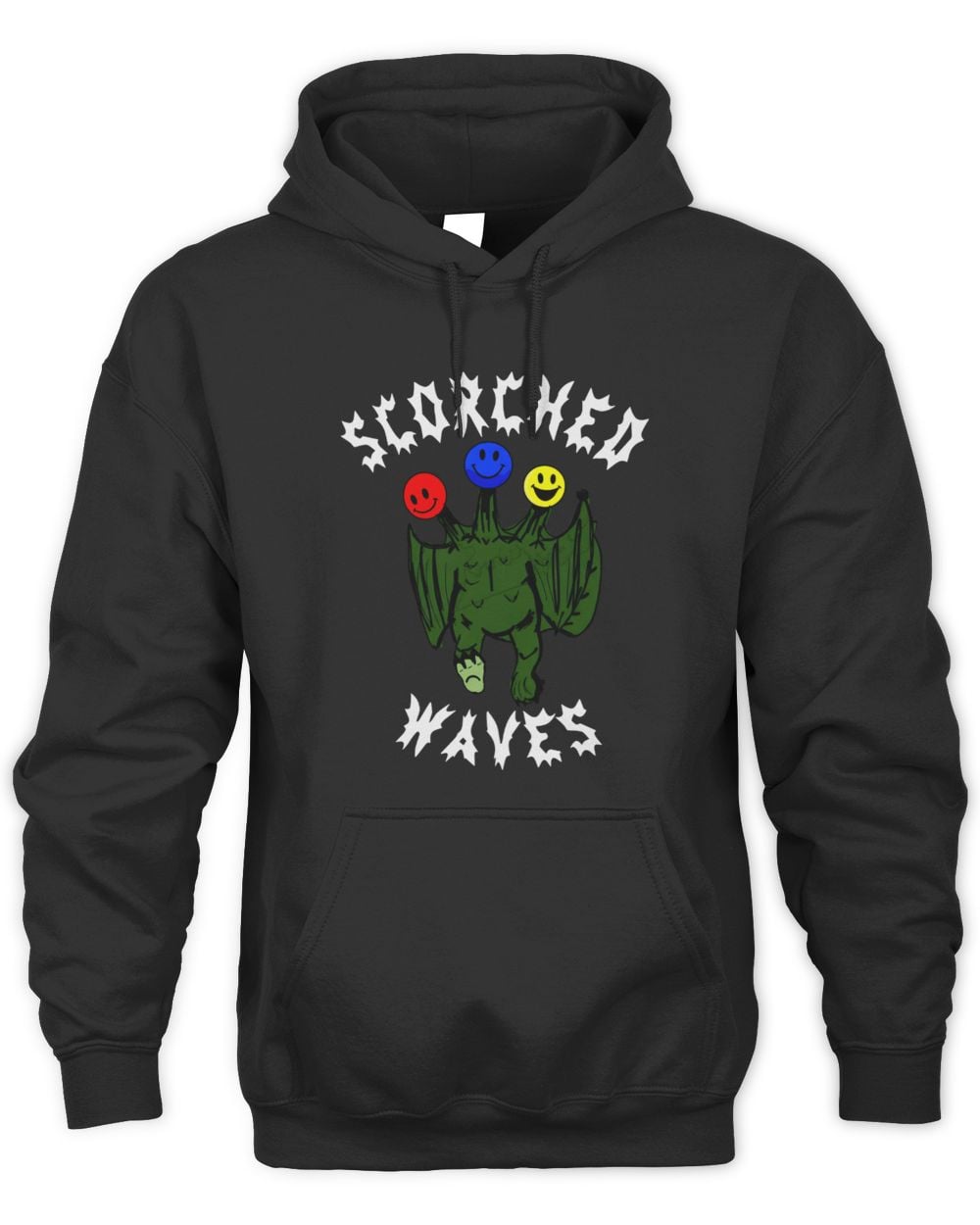 Scorched Waves Merch Three Headed Monster Hoodie Sweatshirt