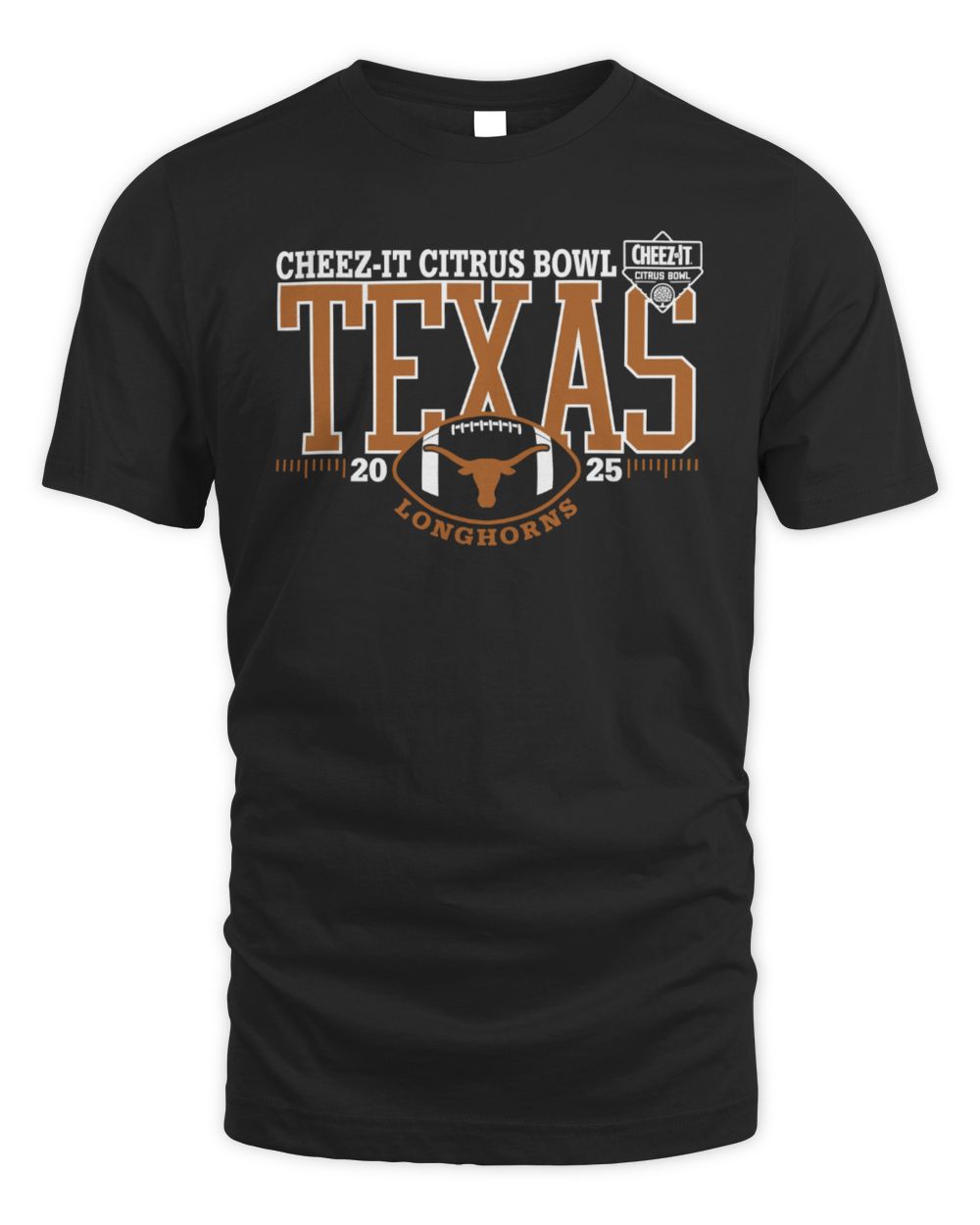 Blue 84 Texas Longhorns Black 2025 Citrus Bowl Short Sleeve T Shirt